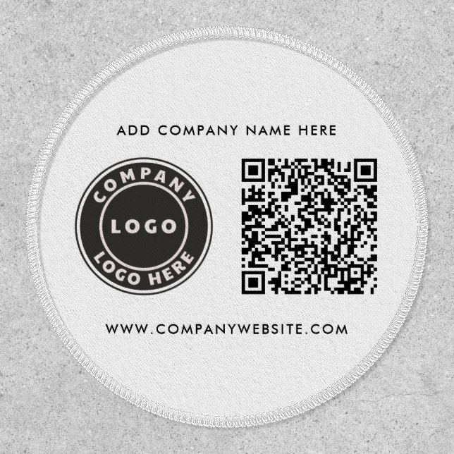 Add Company Logo and QR Code Business Custom Patch (Front)
