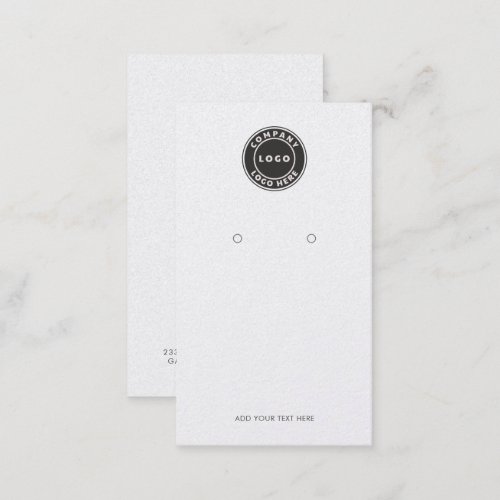 Add Company Logo and QR Code Earring Display Business Card