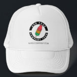 Add Company Logo Business Brand Employee Swag Trucker Hat<br><div class="desc">Add your brand logo and custom text to this trucker hat that's perfect for creating brand awareness or as an advertising medium. Available in other colors and sizes. No minimum order quantity and no setup fee.</div>
