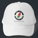 Add Company Logo Business Brand Employee Swag Trucker Hat<br><div class="desc">Add your brand logo and custom text to this trucker hat that's perfect for creating brand awareness or as an advertising medium. Available in other colors and sizes. No minimum order quantity and no setup fee.</div>