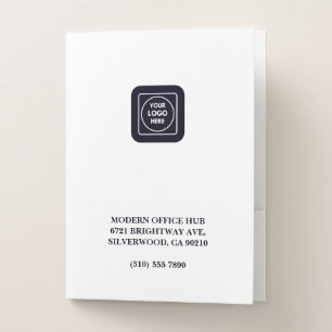 Add Company Logo Business Card Pocket Folder