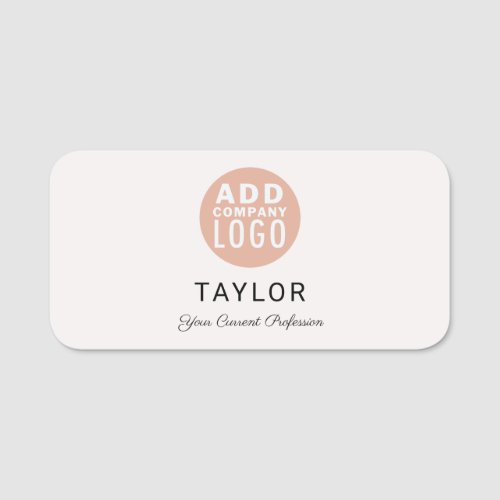 Add Company Logo Business Employee Name Tag