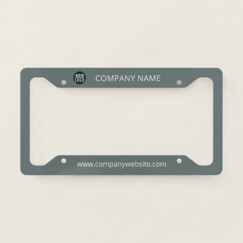 Add Company Logo Business Name and Website License Plate Frame
