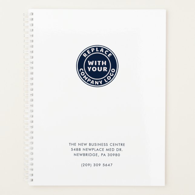 Add Company Logo DIY Business Branded Custom Planner (Front)