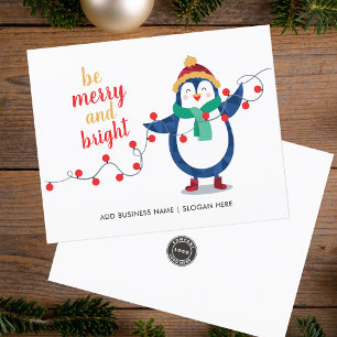 Add Company Logo Employee Christmas Holiday Card