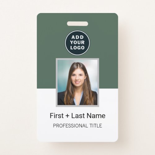 Add Company Logo Employee Photo ID Barcode Custom Badge