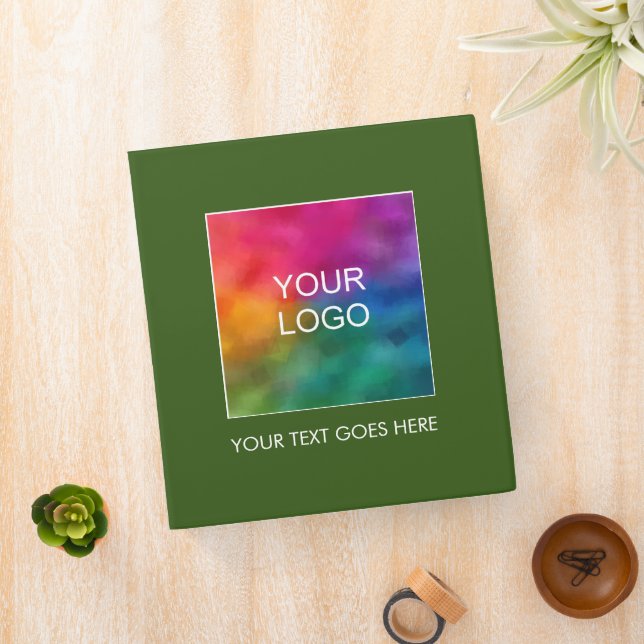 Add Company Logo Here Custom Promotional 3 Ring Binder (In Situ)