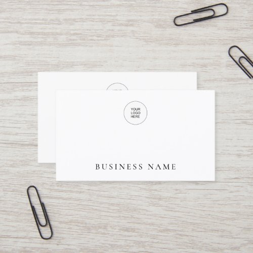 Add Company Logo Here Template Modern Minimalist Business Card
