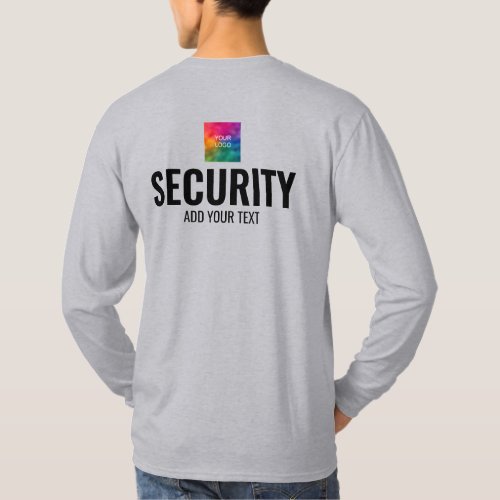 Add Company Logo Text Here Mens Modern Security T_Shirt