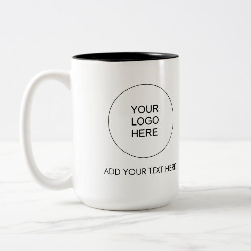Add Company Logo Text Modern Simple Template Two_Tone Coffee Mug