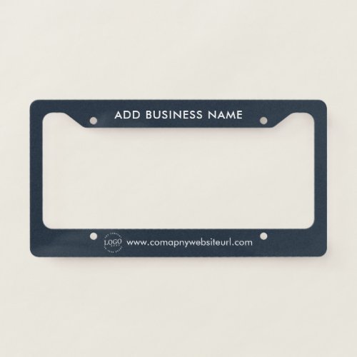 Add Company Logo Website Business Employees  License Plate Frame