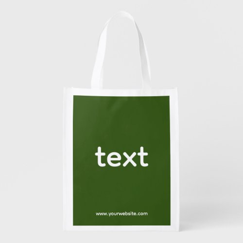 Add Company Name  Website Address Template Grocery Bag