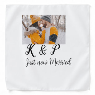 add coule photo just now married add name letter l bandana