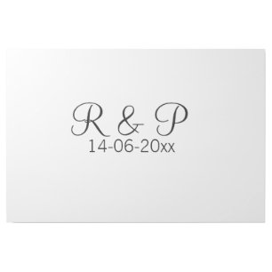 Add couple name monogram add date year wedding rom gallery wrap