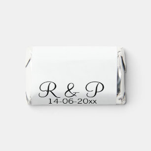 Add couple name monogram add date year wedding rom hershey's miniatures
