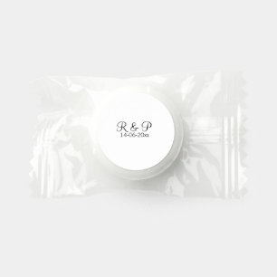 Add couple name monogram add date year wedding rom life saver® mints