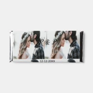 Add couple photo merry married add date year hershey bar favors