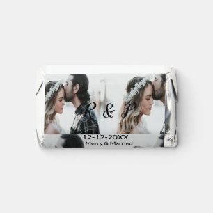 Add couple photo merry married add date year hershey's miniatures