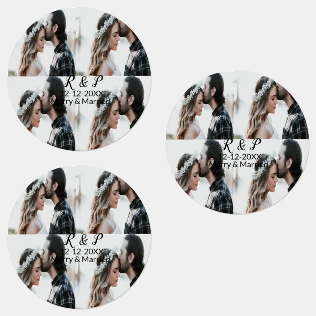 Add couple photo merry married add date year  labels (Group)