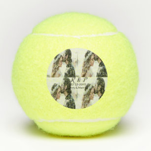 Add couple photo merry married add date year tennis balls