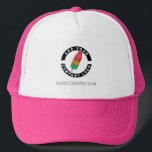 Add Custom Brand Logo Business Company Employee Trucker Hat<br><div class="desc">Add your brand logo and custom text to this trucker hat that's perfect for creating brand awareness or as an advertising medium. Available in other colors and sizes. No minimum order quantity and no setup fee.</div>
