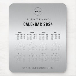 Add Custom Business Company Logo 2024 Calendar Mouse Pad