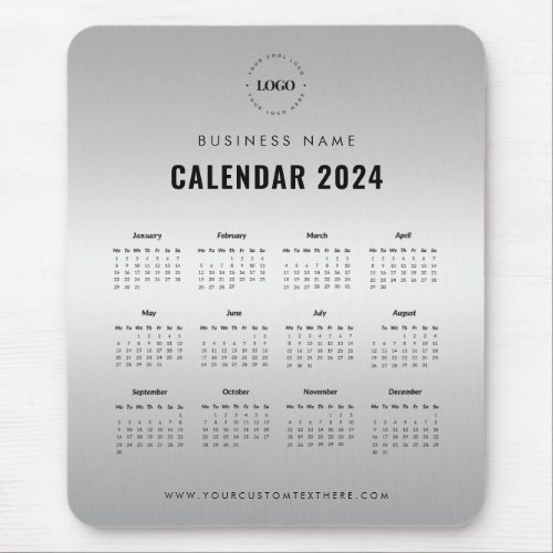 Add Custom Business Company Logo 2024 Calendar     Mouse Pad