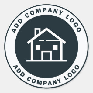 Add Custom Business Logo Classic Round Sticker