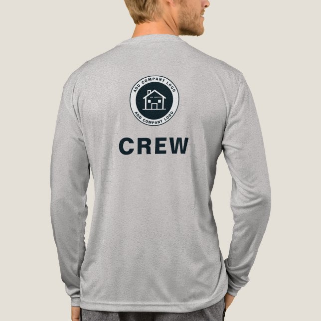 Add Custom Business Logo Classic Tri-Blend Shirt (Back)