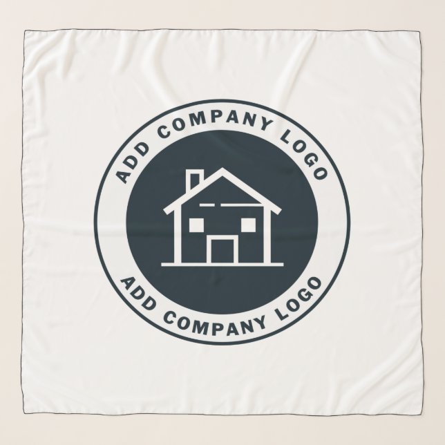 Add Custom Business Logo Real Estate Agent Company Scarf (Front)