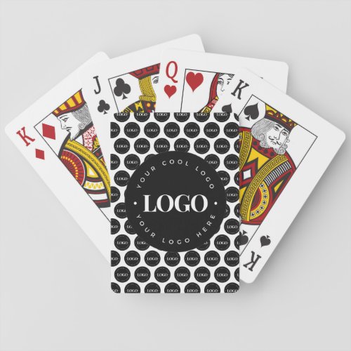 Add Custom Company Business Big Small Logo Pattern Playing Cards