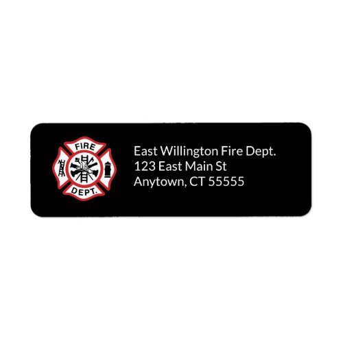 Add Custom Fire Department Logo Return Address Label