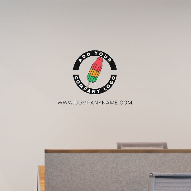 Add Custom Logo and Business Website Office Wall Decal (Office)