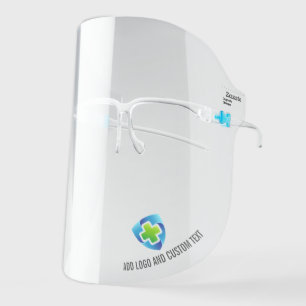 Add Custom Logo And Text, Modern Simple Face Shield