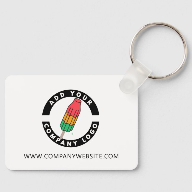 Add Custom Logo Business Brand Employee Swag Keychain (Front)