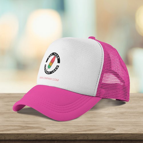 Add Custom Logo Business Brand Employee Swag Trucker Hat