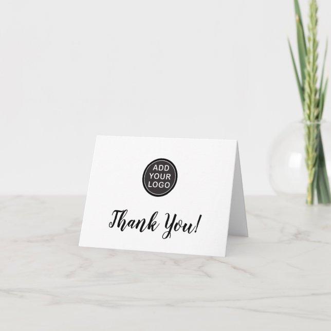 Add custom logo business thank you cards (Front)