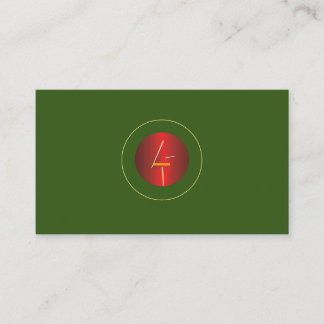 Add Custom  logo  in circle bg green Business Card