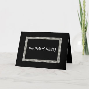 ADD CUSTOM NAME - Be My Groomsman - Checkerboard Invitation