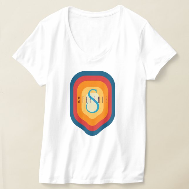 Add Custom Name Monogrammed Initial Personalized T-Shirt (Laydown)