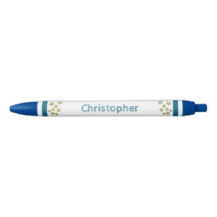 Add custom name stars yellow blue pen
