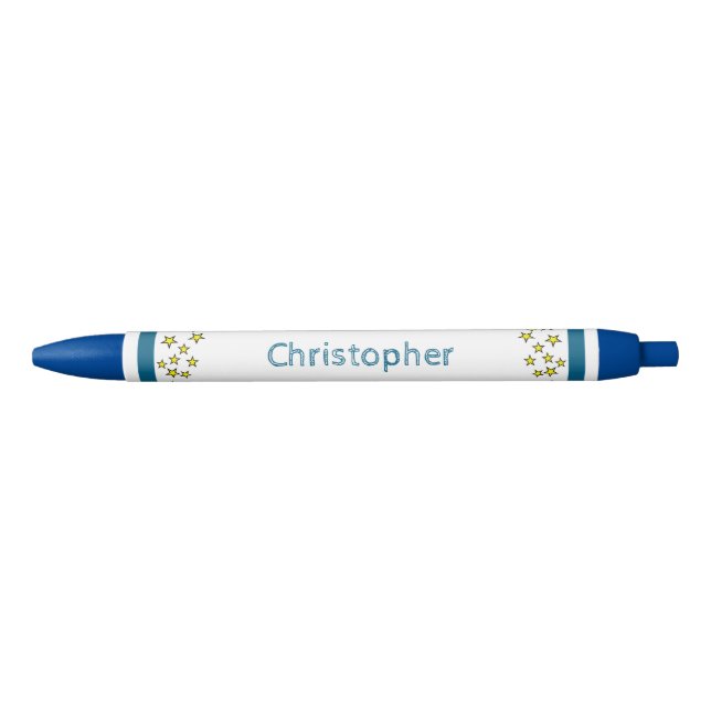 Add custom name stars yellow blue pen (Front)