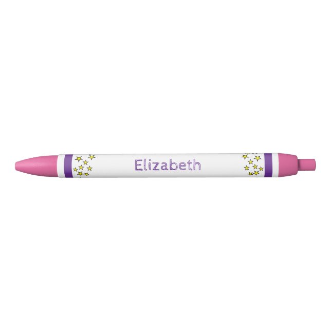 Add custom name stars yellow purple pen (Front)