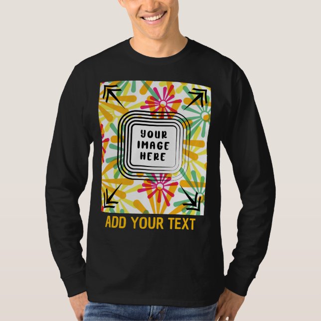 Add Custom Photo and Text Customizable T-Shirt (Front)