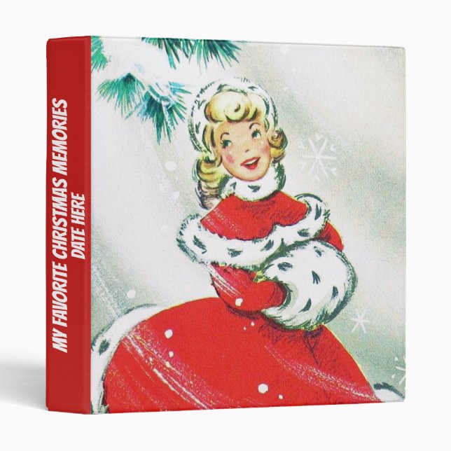 add date message Christmas memory book 3 Ring Binder (Front/Spine)