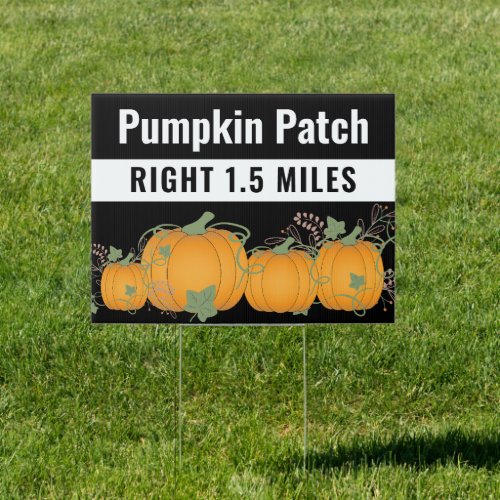 Add Directions Pumpkin Farm Signs