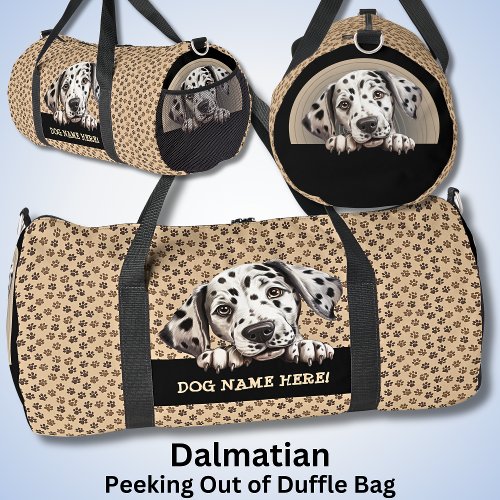 Add Dog Name or Your Name  Dalmatian Duffle Bag