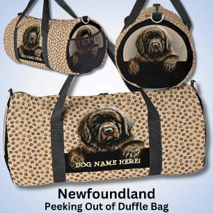 Add Dog Name or Your Name, Newfoundland Duffle Bag