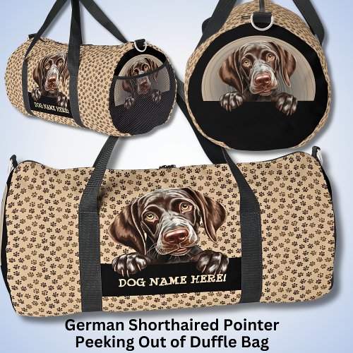 Add Dog Name Your Name German Shorthaired Pointer Duffle Bag