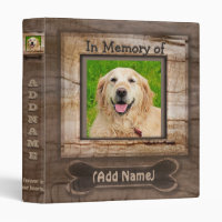 Add Dog Photo Memorial Vinyl Binder